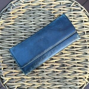 HOBO Navy trifold wallet.